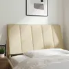 Image de vidaXL Coussin de tête de lit "Hanko" Crème 100 cm Tissu