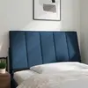 Image de vidaXL Coussin de tête de lit "Hanko" bleu 100 cm Tissu