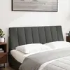 Image de vidaXL Coussin de tête de lit "Hanko" gris foncé 120 cm Tissu