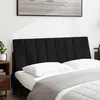 Image de vidaXL Coussin de tête de lit "Hanko" Noir 120 cm Tissu