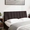 Image de vidaXL Coussin de tête de lit "Hanko" brun foncé 120 cm Tissu