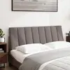 Image de vidaXL Coussin de tête de lit "Hanko" Taupe 120 cm Tissu