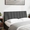 Image de vidaXL Coussin de tête de lit "Hanko" gris foncé 140 cm Tissu