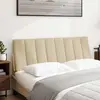 Image de vidaXL Coussin de tête de lit "Hanko" Crème 140 cm Tissu