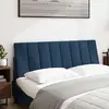 Image de vidaXL Coussin de tête de lit "Hanko" bleu 140 cm Tissu