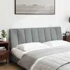 Image de vidaXL Coussin de tête de lit "Hanko" gris clair 160 cm Tissu