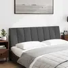 Image de vidaXL Coussin de tête de lit "Hanko" gris foncé 160 cm Tissu