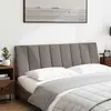 Image de vidaXL Coussin de tête de lit "Hanko" Taupe 160 cm Tissu