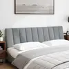 Image de vidaXL Coussin de tête de lit "Hanko" gris clair 180 cm Tissu