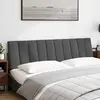 Image de vidaXL Coussin de tête de lit "Hanko" gris foncé 180 cm Tissu