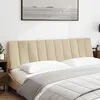 Image de vidaXL Coussin de tête de lit "Hanko" Crème 180 cm Tissu