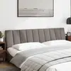 Image de vidaXL Coussin de tête de lit "Hanko" Taupe 200 cm Tissu