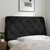 Image de vidaXL Coussin de tête de lit Noir 100 cm Tissu