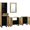 Image de vidaXL Ensemble de meubles de salle de bain avec tiroirs 4 pcs brun bois composite