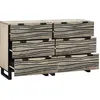 Image de Ensemble de buffets vidaXL, 2 pièces, blanc, 120 x 33,5 x 75 cm, bois de manguier massif