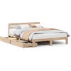 Image de vidaXL Lit en bois massif sans matelas 135x190 cm pin