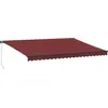 Image de vidaXL Auvent manuel rouge vin 500x300 cm