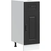Image de vidaXL Armoire basse de cuisine Kalmar Noir Matériau dérivé du bois