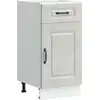 Image de vidaXL Armoire basse de cuisine Kalmar gris béton Matériau dérivé du bois