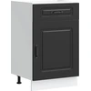 Image de vidaXL Armoire basse de cuisine Kalmar Noir Matériau dérivé du bois