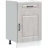 Image de vidaXL Armoire basse de cuisine Kalmar Gris Sonoma Matériau dérivé du bois