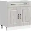 Image de vidaXL Armoire basse de cuisine Kalmar Gris Sonoma Matériau dérivé du bois