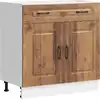 Image de vidaXL Élément bas de cuisine Kalmar imitation vieux bois Matériau dérivé du bois