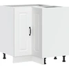 Image de vidaXL Élément bas d'angle de cuisine Kalmar blanc Matériau dérivé du bois