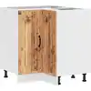 Image de vidaXL Elément bas d'angle de cuisine Kalmar imitation vieux bois Matériau dérivé du bois