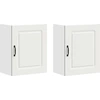 Image de vidaXL Armoires de cuisine suspendues 2 pcs. Kalmar Blanc Matériau dérivé du bois