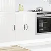Image de vidaXL Élément bas pour évier Lucca Blanc brillant Matériau dérivé du bois