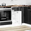Image de vidaXL Élément bas de cuisine Lucca Noir Matériau dérivé du bois