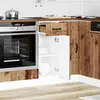 Image de vidaXL Armoire basse de cuisine Lucca imitation vieux bois Matériau dérivé du bois