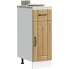 Image de vidaXL Armoire basse de cuisine Lucca Chêne Artisan Matériau dérivé du bois