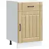 Image de vidaXL Armoire basse de cuisine Lucca Chêne Sonoma Matériau dérivé du bois
