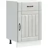 Image de vidaXL Armoire basse de cuisine Lucca gris béton Matériau dérivé du bois