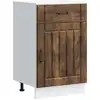 Image de vidaXL Armoire basse de cuisine Lucca Chêne fumé Matériau dérivé du bois