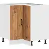 Image de vidaXL Élément bas d'angle de cuisine Lucca imitation vieux bois Matériau dérivé du bois