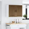Image de vidaXL Armoire de cuisine suspendue Lucca brun imitation chêne Matériau dérivé du bois