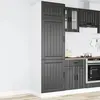 Image de vidaXL Armoire de cuisine Lucca Noir Bois composite