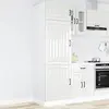 Image de vidaXL Armoire de cuisine Lucca Blanc brillant Matériau dérivé du bois