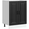 Image de vidaXL Armoire basse de cuisine Porto Noir Bois composite