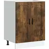 Image de vidaXL Armoire basse de cuisine Porto Chêne fumé Matériau dérivé du bois