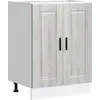 Image de vidaXL Armoire basse de cuisine Porto Gris Sonoma Matériau dérivé du bois