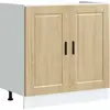 Image de vidaXL Élément bas pour évier Porto Chêne Sonoma 80x46x81,5 cm