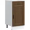 Image de vidaXL Élément bas de cuisine Porto brun imitation chêne Matériau dérivé du bois