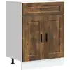 Image de vidaXL Armoire basse de cuisine Porto Chêne fumé Matériau dérivé du bois