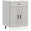 Image de vidaXL Armoire basse de cuisine Porto Gris Sonoma Matériau dérivé du bois