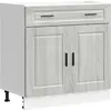 Image de vidaXL Armoire basse de cuisine Porto Gris Sonoma Matériau dérivé du bois