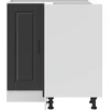 Image de vidaXL Élément bas d'angle de cuisine Porto Noir Matériau dérivé du bois